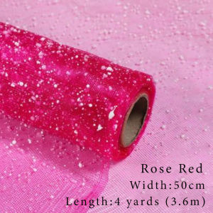 3.6m Snow Dot Gauze Bouquet Packaging Handmade Diy Bouquet Crafts Flower Paper Rose Snowflake Gauze