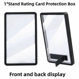 RISEDOT with Stand PSA/CGC Graded Card Protective Box Transparent 2-in-1 Metal ic Case Power Guard UV Protection Card Protective Case Card Display