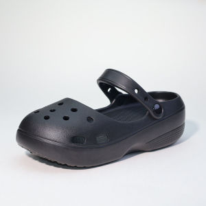 [Free Shipping] Solid Color Thick-Soled EVA Ballet Clogs For Women Simple Two-Way Wear Waterproof Closed-Toe Beach Sandals