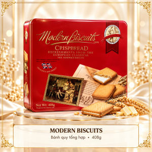 Bánh Quy Kẹp Kem Modern Biscuits Crispbread Hộp Thiếc 408g