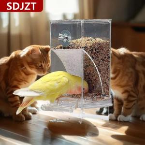 [COD] SDJZT กล่องให้อาหารนกขนาดเล็กขนาดกลาง กล่องให้อาหารนกที่ทนทาน