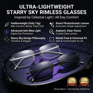 Smart Reading Glasses Photochromic Varifocal Lenses Adults Progressive Presbyopia Eyewear Lightweight Reading Glasses for Office Home Travel Outdoor
