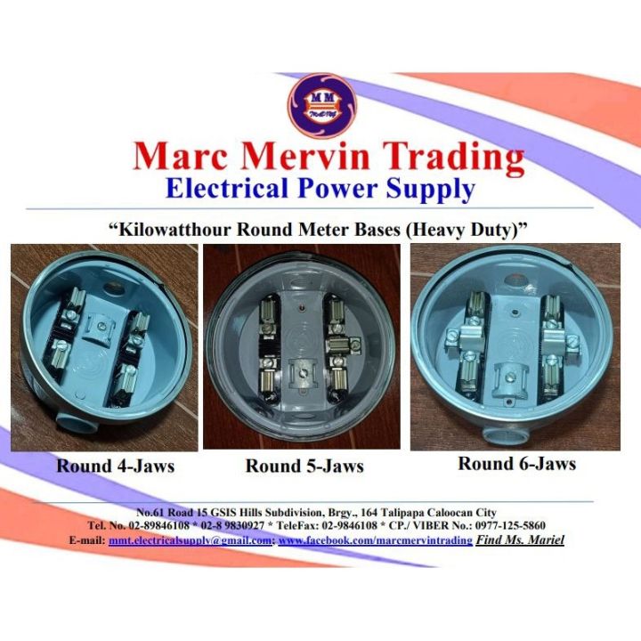 ROUND KILOWATTHOUR METER BASES/SOCKET US (HEAVY DUTY) Lazada PH