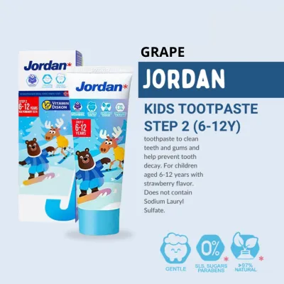 Jordan Toothpaste Step 1 step 2 - Pasta Gigi Anak 0-5th / 6-12th Jordan Terlaris 75gr