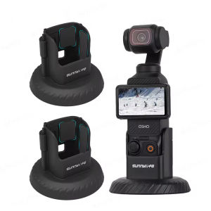 Sunnylife อะแดปเตอร์แม่เหล็กขนาดกะทัดรัดสำหรับ DJI Osmo Pocket 3ฐานตั้งโต๊ะฐานที่มั่นคงอุปกรณ์เสริม Vlog