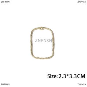 [COD] ZNPNXN 10Pcs Alloy Hollow Frame Open Back Bezel Pendants Geometric Charms For DIY Jewelry Making Earrings Necklace Supllies