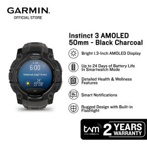 Garmin Instinct 3 AMOLED 50mm - Black Charcoal