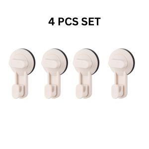 Locaupin Suction Hooks For Glass Multifunctional Wall Mounted Heavy Duty Bathroom Kitchen Door Clip Hanger Organizer