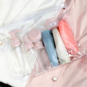 Bộ 11 Lọ Chiết Mỹ Phẩm Du Lịch Tiện Dụng Kèm Túi Đựng 11 Món LAZYL