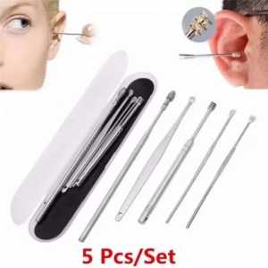 Alat Pembersih Telinga 5in1 Stainless Ear Wax Removal - Kotoran