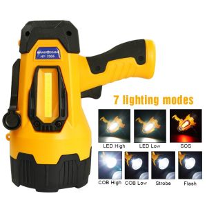 Spotlight led high power flashlight rechargeable torchlight powerful flashlights heavy duty emergency light rechargeable 10W Spot Light Ultra Bright handheld flashlight camping Lantern 7 mode Searchlight long range torch light led flashlight 100000 lumens