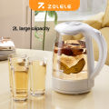 ZOLELE ZH101 2L Electric Kettle Fast Heating with High-Strength Glass and Blue Light Electric Heater Water Kettle. 