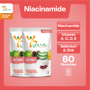 [Near Expiry Date] Niacinamide Gummy untuk Anti Jerawat | Youvit AcNO 60 Hari