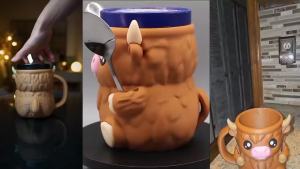 Highland Cow Ice Pint Holder New 3D Printed Ice Cream Pint Sleeves Cover with Handle Cute Animal Ices Creams Cooler Container Popsicle Holders Beer Can Holder Highland Cow Gifts (A-Brown)