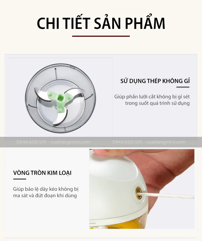 Dụng Cụ Xay Tỏi Ớt Kéo Tay Hình Con Heo