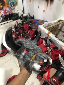 bantengan banteng kesenian tradisional mainan anak bahan kayu