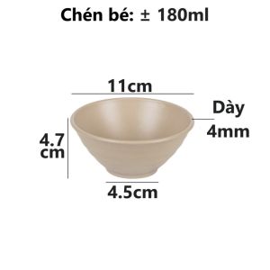 Combo Bát Loe Việt Nhật Chén Ăn Cơm Nhựa Cao Cấp 6805/6 Bộ Chén Đựng Cơm Canh Gia Đình - TADAHOME
