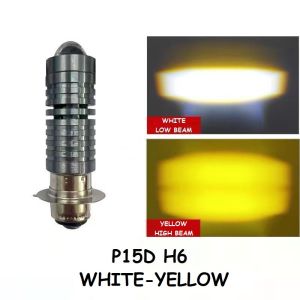 Lampu Utama LED H6 Laser Jauh Dekat Putih Kuning White Yellow Depan Motor Low High Beam Universal Bebek Matik Matic