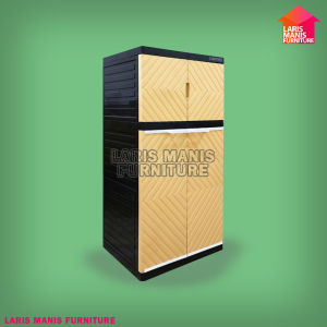 LEMARI 4 SUSUN TABITHA DENGAN KUNCI DAN CERMIN LEMARI PLASTIK SERBAGUNA LEMARI BAJU ANAK LS2P KACA CERMIN