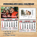A&J Personalized 2026 Wall Calendar Regular Pages Customized Souvenirs Gifts Giveaways for Christmas Wedding Birthday Christening. 