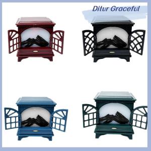 Ditur Dollhouse Miniature Simulation Fireplace Model Furniture Ornaments Kids Toys