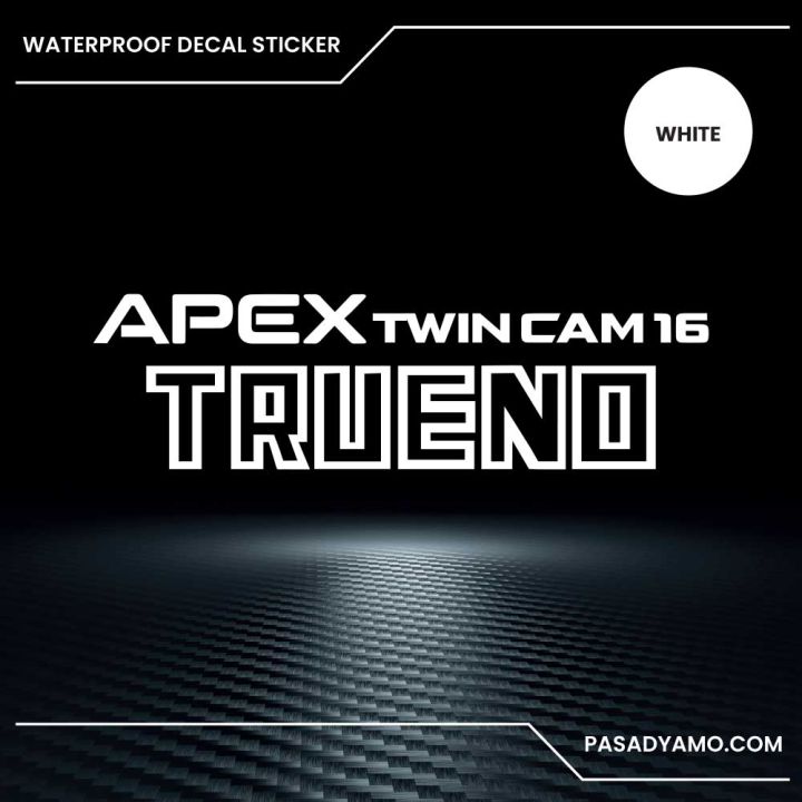 Trueno Apex Twin Cam Decal Sticker Cars Laptops Skateboards 10 inches ...