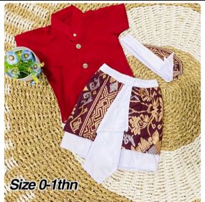 murah nampol Pakaian adat bali anak umur 3-9 tahun pakaian adat cowok Poleng