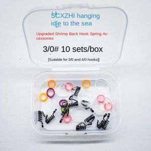 BESTOURO 10pcs Pickerel Lò xo Móc mồi tôm sống Giun không cỏ Lập Dị 2/0 #3/0 # Hawksbill móc đơn  Giun mềm Lưỡi câu bằng thép cacbon cao Câu Cá Biển