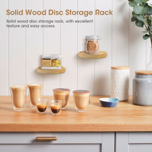 Floating Shelf Wooden Round Wall Mounted Wall Shelf Small Floating Shelf Round Shelf Wall Shelf Flower Pot Shelf Photo Frame Doll Stand