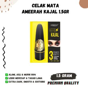 CELAK MATA AMEERAH KAJAL KECIL 1.5gr Arab Eyeliner Stick Sipat Mini Amerera halal herb eye liner india anti air