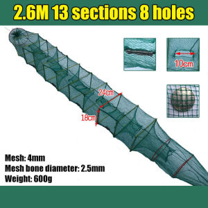 【COD/Original】Foldable Nylon Fishing Net Crab Crayfish Lobster Catcher Live Trap Fish Net Eel Prawn Shrimp Bait 5M