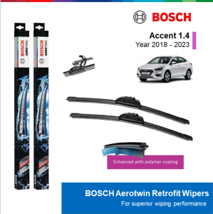 BỘ GẠT MƯA BOSCH AEROTWIN 24" & 16": HYUNDAI ACCENT 1.4 ĐỜI XE 2018 ĐẾN 2023