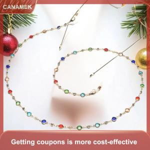 【CANAMEK 】 Made By Hand es Chain For Summer Light Luxury Navy Blue Hanging Chain Fashion Anti-Loss Eye Chain