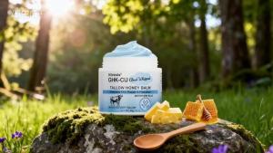 Whipped Beef Tallow Balm for Face & Body Grass Fed Tallow Moisturizer with Manuka Honey GHK-Cu Copper Peptides & Methylene Blue Nourishing Skin Balm for Dry Mature & Sensitive Skin 2 Oz