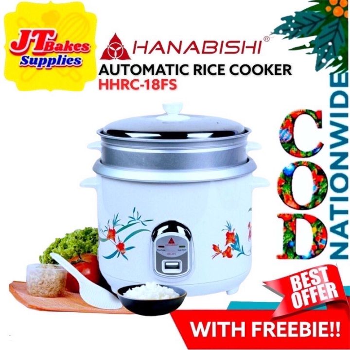 Hanabishi Rice Cooker with Steamer cooker 1.8 Liters HHRC18FS with ...