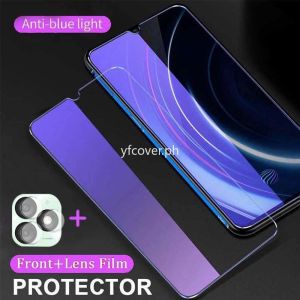 Itel A50 Tempered Glass For Itel RS4 P55 5G 4G P55 Plus P55+ 4G P55T P55 T A70 S24 S23 Anti Blue Light Ray 2 in 1 Protective Glass Film Screen Protector
