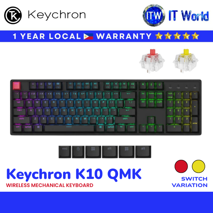 Keychron K10 Full Size RGB Backlight Aluminum Wireless Mechanical ...