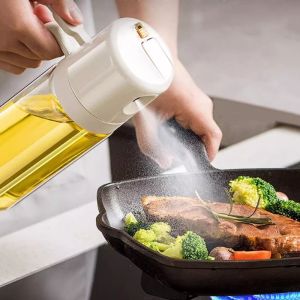 YIYU 550ML Oil Spray Bottle 2 in 1 Design Leakproof Kitchen Oil Dispenser Oil Mister Household Air Fryer Sprayer Kitchen