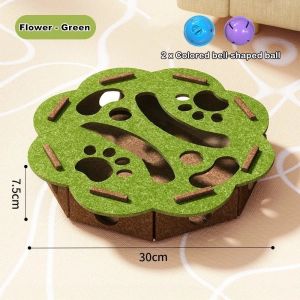 Felt Maze Box Cat Toy Pet Exercise Puzzle Kitten Interactive Toy Cat Scratch Board With Jingle Balls