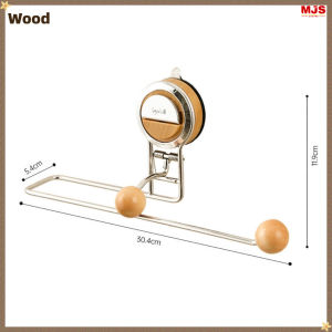 Multifunctional Suction Paper Towel Rack No‑Punch Wall Mount Kitchen Organizer for Tissue Roll Cleaning Cloth Hanger