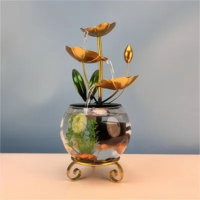 Mini Desktop Small Aquarium Desktop Fountain Relaxing Decoration Fountain Decorative Gifts Desk Decoration