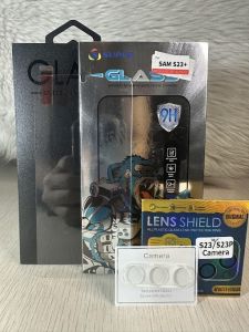 SAMSUNG S23 PLUS / S23 Clear Tempered Glass FULL Screen Protector With Punch Hole