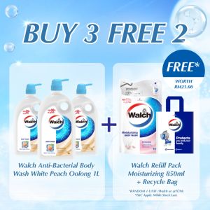 [Special Bundle] Walch Anti-Bacterial Body Wash - White Peach Oolong (1L)
