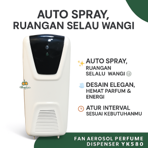 Fan Aerosol Perfume Dispenser YK580 – Pengharum Otomatis Elegan & Hemat Parfum