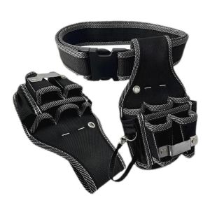 9 In 1 holster for electrician tools Electrician tools bag tool holster with belt Tool Pouch Bag Waist Pocket Portable Screwdriver Tool Kit Belt Practical Durable Bag