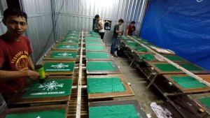 isi 100pcs bendera MUSLIMAT NU mini ukuran 30cm x 50cm bisa rikues tambah tulisan nama cabang