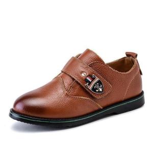 Kids Genuine Leather Shoes For Boys School Show Dress Shoes Flats Classic British Oxford Shoes Children Wedding Loafer Moccasins