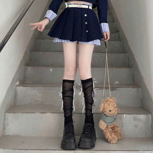 Tất Thắt Nơ Phối Dây Nơ Dài Họa Tiết Tinh Tế Sắc Xảo Cao Cấp Dành Cho Chị Em