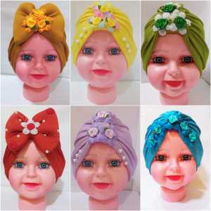 Turban bayi paket LUGU isi 6 pcs warna RANDOM cod lebih nyaman