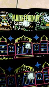 Peci LED GRATIS NAMA ANAK Songkok Motif Karakter Anak masjid Spiderman Upin Ipin Tayo Tobot Truk Oleng Mobile Legend Doraemon Boboiboy LED